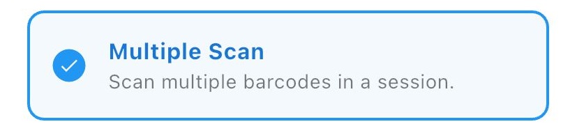 Multi Scan – choose scan type