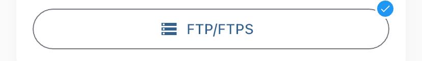 Open FTP/FTPS from Settings → Integration screen