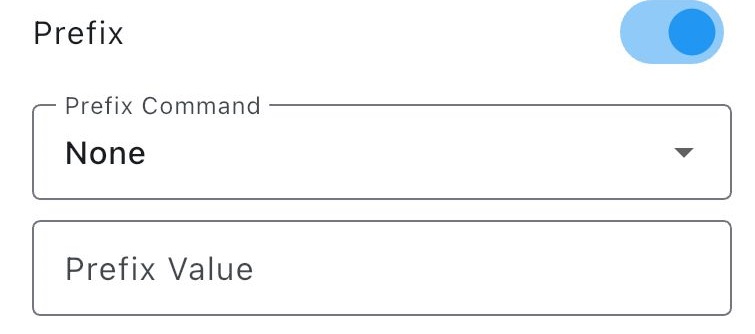 Prefix setting