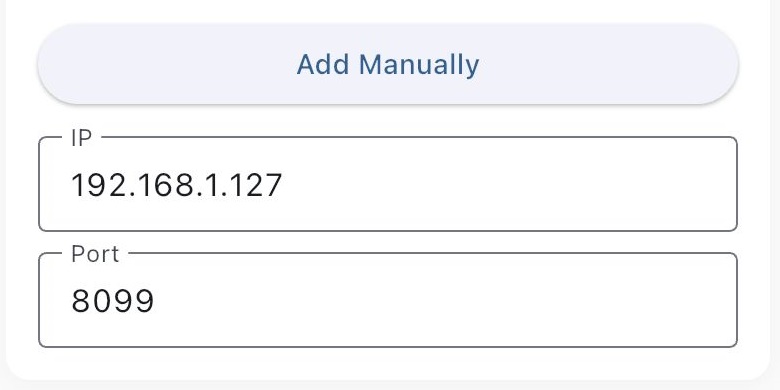 Add server manually
