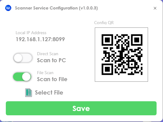 Config step 4 – Scan to File