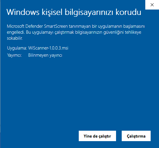 Run anyway screen