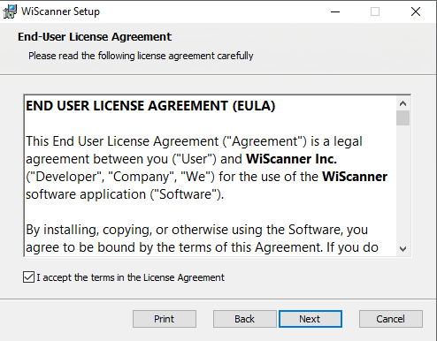 License agreement